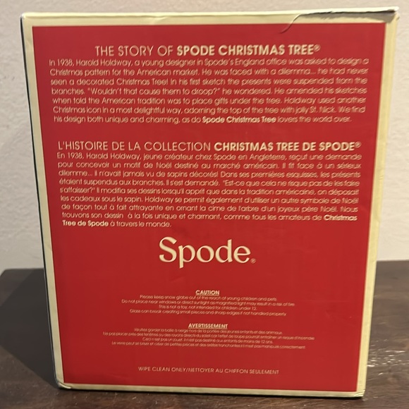 Spode Christmas Tree Musical Snow Globe We Wish You A Merry Christmas New - Picture 5 of 6